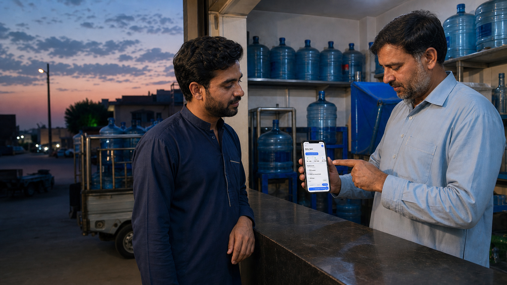 A customer due amount being resolved