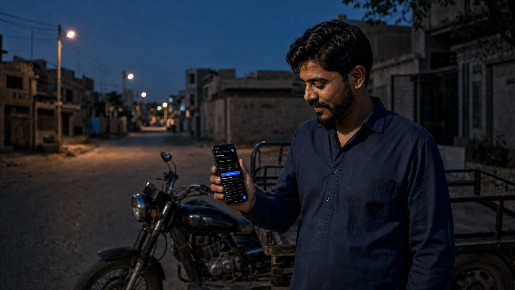A delivery confirmed on a phone with no signal