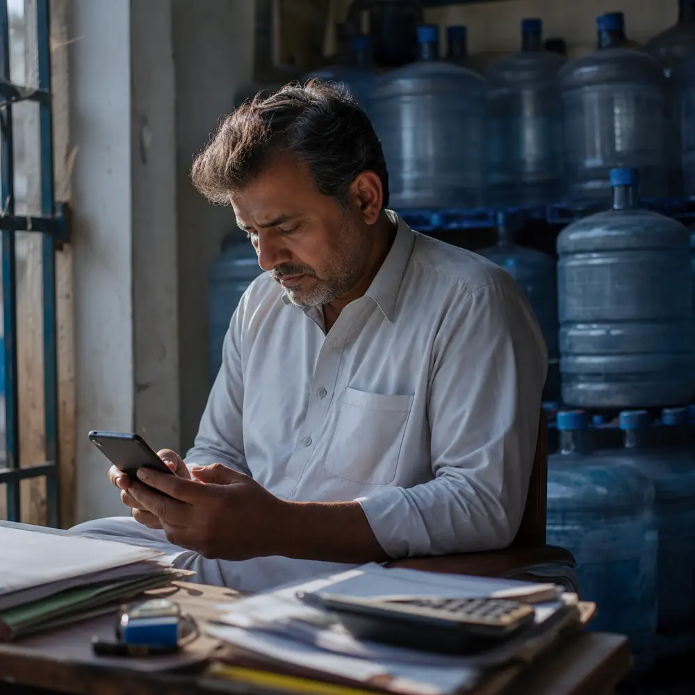 Owner setting up a staff login on a phone